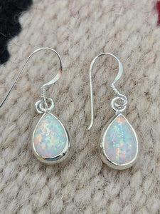 WHITE OPAL TEARDROP EARRINGS