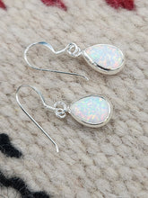 Load image into Gallery viewer, WHITE OPAL TEARDROP EARRINGS
