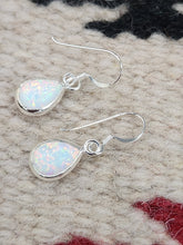 Load image into Gallery viewer, WHITE OPAL TEARDROP EARRINGS
