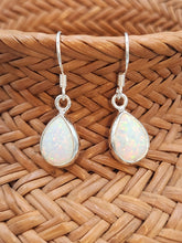 Load image into Gallery viewer, WHITE OPAL TEARDROP EARRINGS

