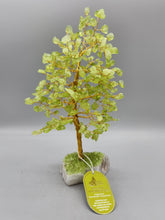 Load image into Gallery viewer, PERIDOT GEMSTONE TREE ON STONE BASE WITH PERIDOT
