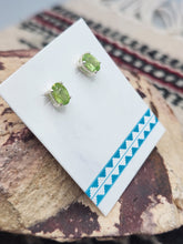 Load image into Gallery viewer, PERIDOT MINI POST STYLE EARRINGS- 5 MM X 7 MM - OVAL
