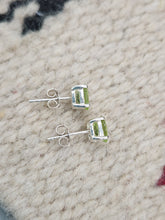 Load image into Gallery viewer, PERIDOT MINI POST STYLE EARRINGS- 5 MM X 7 MM - OVAL

