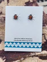 Load image into Gallery viewer, SPINY OYSTER SHELL TURTLE MINI POST STYLE EARRINGS
