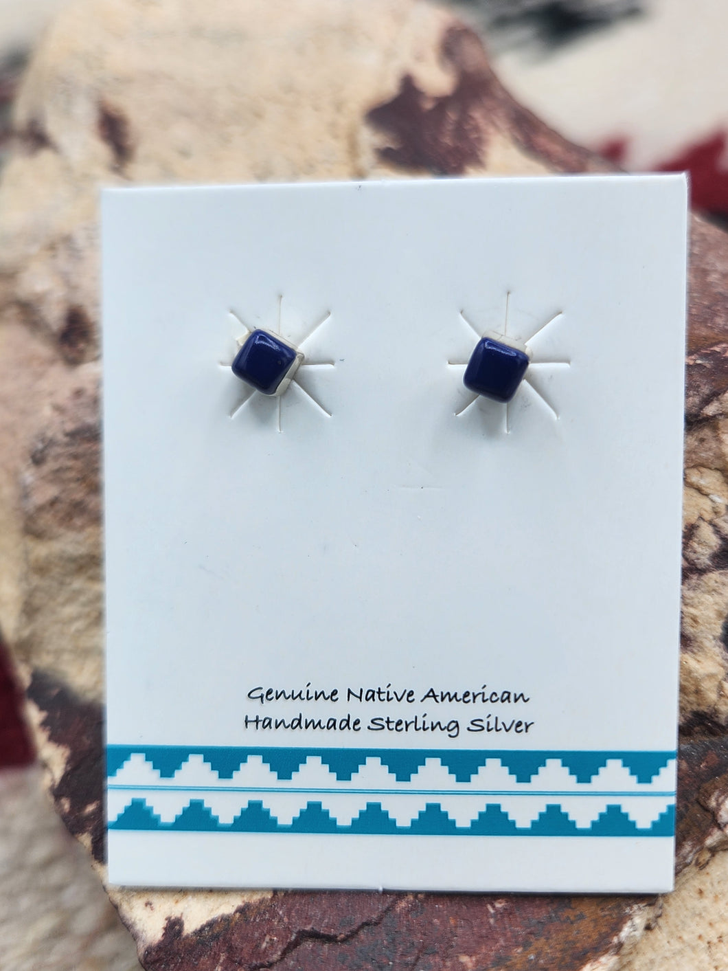 LAPIS MINI POST STYLE EARRINGS  - 3 MM - SQUARE
