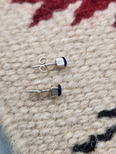 Load image into Gallery viewer, LAPIS MINI POST STYLE EARRINGS  - 3 MM - SQUARE
