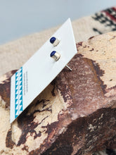 Load image into Gallery viewer, LAPIS MINI POST STYLE EARRINGS  - 4 MM - ROUND

