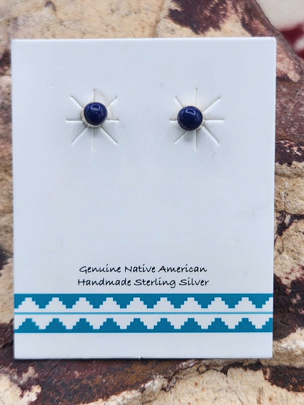 LAPIS MINI POST STYLE EARRINGS  - 4 MM - ROUND