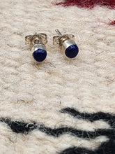 Load image into Gallery viewer, LAPIS MINI POST STYLE EARRINGS  - 4 MM - ROUND
