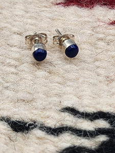LAPIS MINI POST STYLE EARRINGS  - 4 MM - ROUND