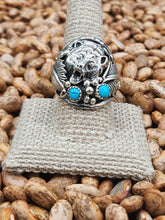 Load image into Gallery viewer, TURQUOISE 2 STONE BEAR RING - SIZE 1O &amp; 12 - JEANETTE SAUNDERS
