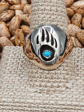 Load image into Gallery viewer, TURQUOISE BEAR PAW RING - SIZE 13 - JEANETTE SAUNDERS
