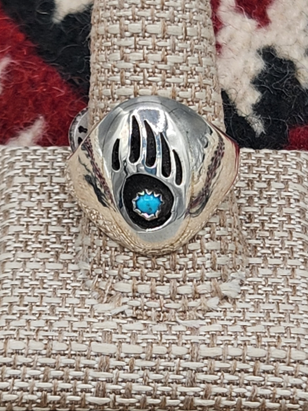 TURQUOISE BEAR PAW RING - SIZE 13 - JEANETTE SAUNDERS