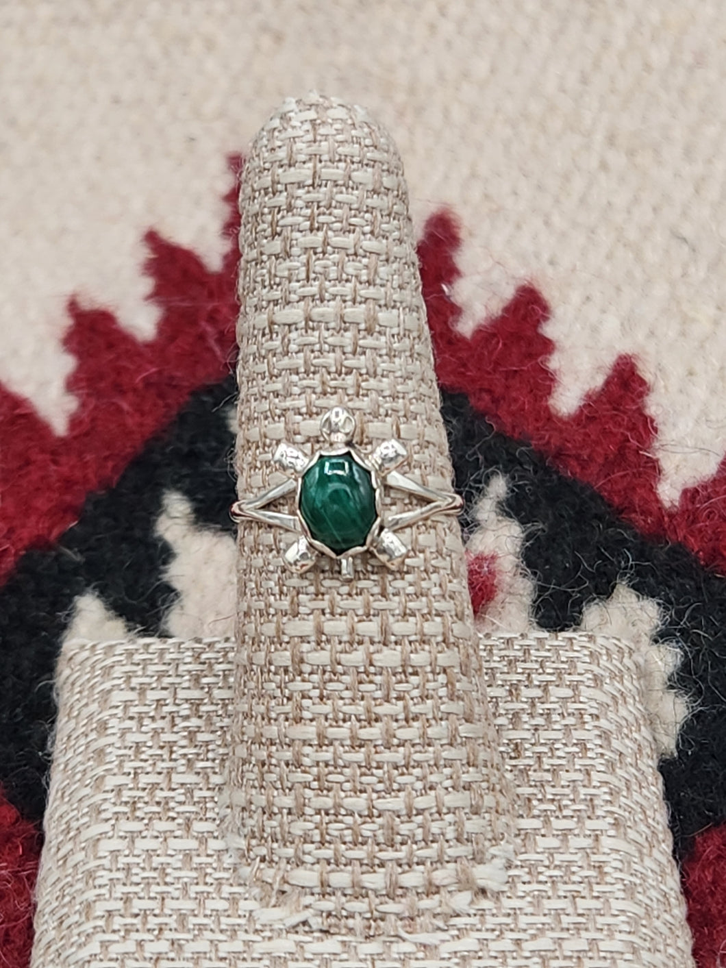 MALACHITE TURTLE RING - SIZE 5- 7.5- 9 - JUDY LINCOLN