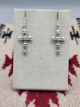 Load image into Gallery viewer, SKULL CROSS EARRINGS  - STERLING SILVER
