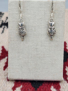 CAT REAR SILHOUETTE EARRINGS  - STERLING SILVER
