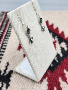 SUNFLOWER & BEE EARRINGS - STERLING SILVER