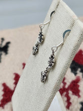 Load image into Gallery viewer, SUNFLOWER &amp; BEE EARRINGS - STERLING SILVER
