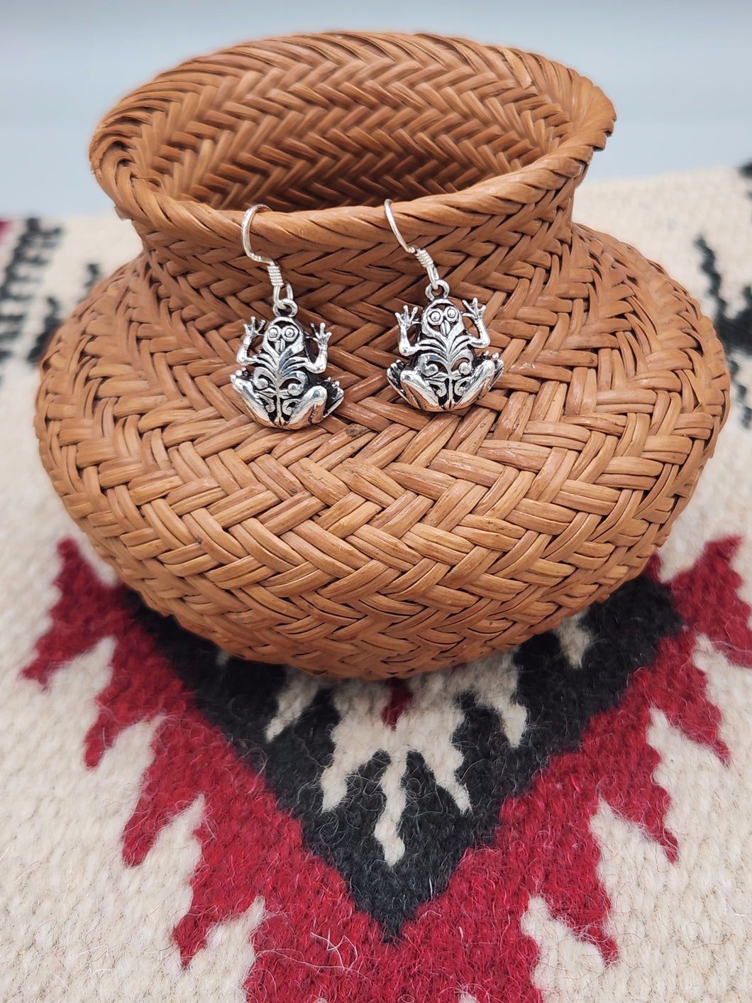 FROG EARRINGS - STERLING SILVER