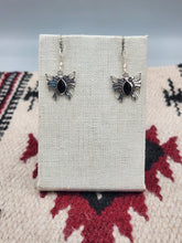 Load image into Gallery viewer, ONYX BUTTERFLY EARRINGS STERLING SILVER
