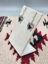 Load image into Gallery viewer, ONYX BUTTERFLY EARRINGS STERLING SILVER
