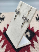 Load image into Gallery viewer, ONYX DRAGONFLY EARRINGS  - STERLING SILVER

