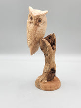 Load image into Gallery viewer, WOODEN PERCHED OWL
