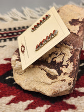 Load image into Gallery viewer, CORAL NEEDLEPOINT POST STYLE EARRINGS- ZUNI - R.S.
