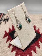 Load image into Gallery viewer, MALACHITE EARRINGS  - OVAL
