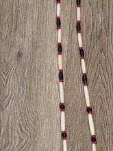 Load image into Gallery viewer, HORN BEADED ROSETTE NECKLACE- MEDICINE WHEEL

