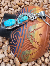 Load image into Gallery viewer, TURQUOISE 2 STONE PENDANT- HERBERT ETSITTY
