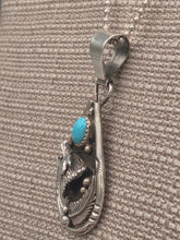 Load image into Gallery viewer, TURQUOISE WOLF PENDANT- DARRELL MORGAN
