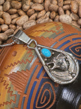 Load image into Gallery viewer, TURQUOISE WOLF PENDANT- DARRELL MORGAN
