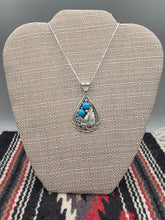 Load image into Gallery viewer, EX LARGE 2 TURQUOISE STONE TEARDROP NECKLACE- JULIA ETSITTY
