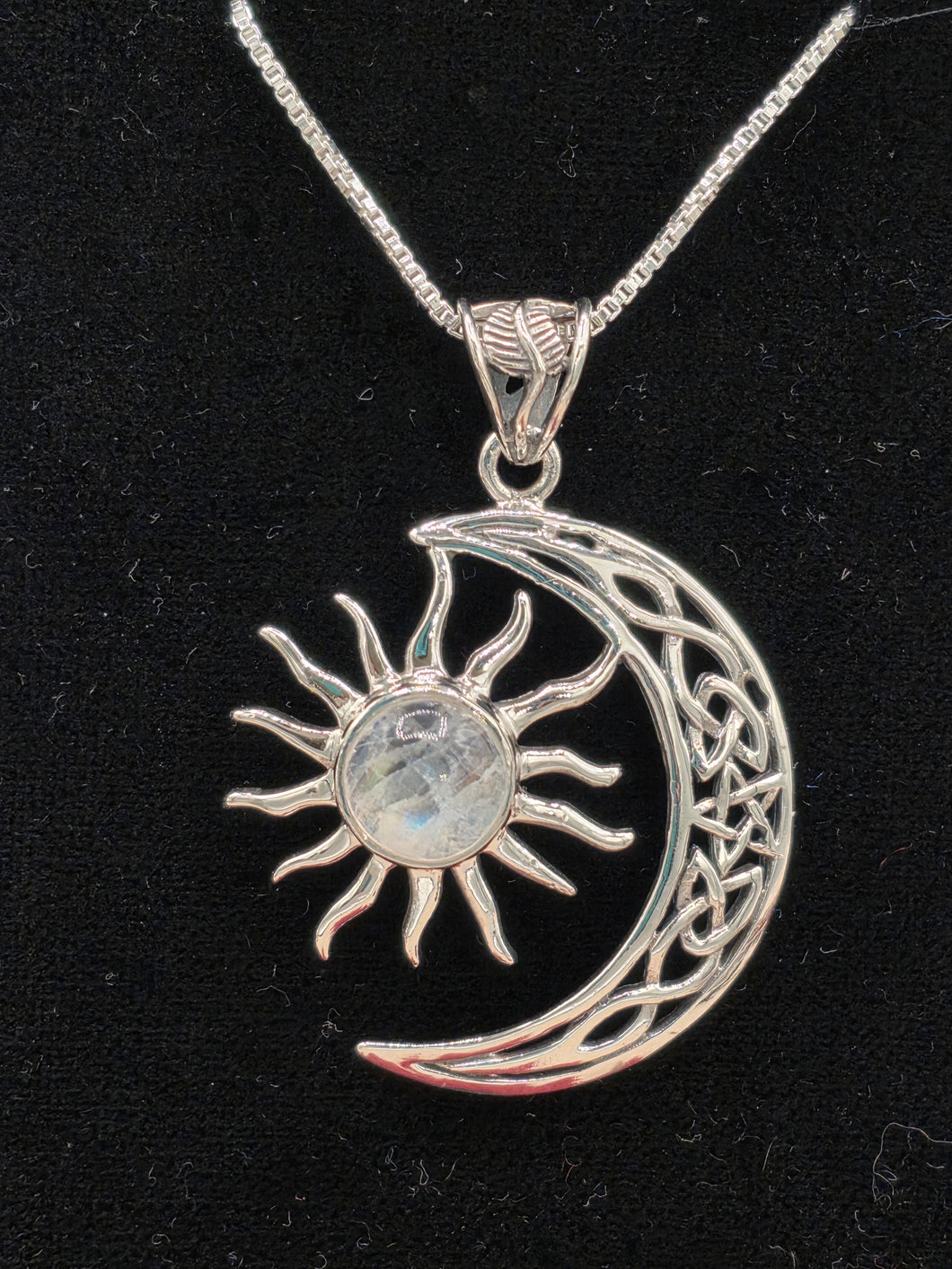 MOONSTONE SUN & MOON NECKLACE