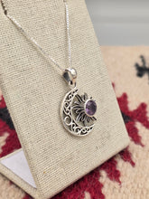 Load image into Gallery viewer, AMETHYST MOON &amp; SUN NECKLACE
