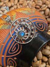 Load image into Gallery viewer, LABRADORITE SUN, MOON &amp; STARS NECKLACE
