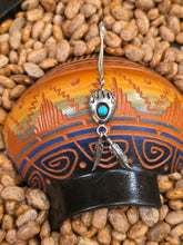 Load image into Gallery viewer, BEAR PAW NECKLACE WITH TURQUOISE &amp; 2 FEATHERS - LEE SHORTY
