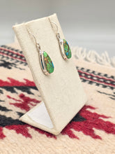Load image into Gallery viewer, GREEN COPPER TURQUOISE EARRINGS - TEARDROP
