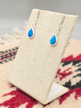 Load image into Gallery viewer, BLUE OPAL EARRINGS - TEADROP
