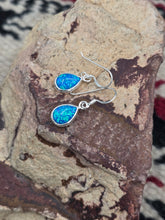 Load image into Gallery viewer, BLUE OPAL EARRINGS - TEADROP
