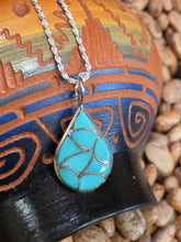 Load image into Gallery viewer, TURQUOISE INLAY PENDANT- ZUNI- DERRICK &amp; LORELIA CHAVEZ
