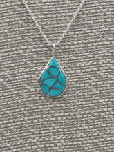 Load image into Gallery viewer, TURQUOISE INLAY PENDANT- ZUNI- DERRICK &amp; LORELIA CHAVEZ
