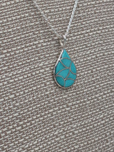 Load image into Gallery viewer, TURQUOISE INLAY PENDANT- ZUNI- DERRICK &amp; LORELIA CHAVEZ
