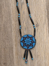 Load image into Gallery viewer, HORN BEADED ROSETTE NECKLACE
