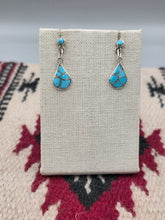 Load image into Gallery viewer, TURQUOISE INLAY EARRINGS  - ZUNI - DRENA LEEKYA
