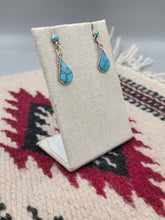 Load image into Gallery viewer, TURQUOISE INLAY EARRINGS  - ZUNI - DRENA LEEKYA
