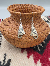 Load image into Gallery viewer, STERLING SILVER OVERLAY WOLF EARRINGS - HOPI - DANIELLE WADSWORTH
