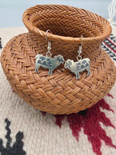Load image into Gallery viewer, STERLING SILVER OVERLAY SHEEP  EARRINGS - HOPI - DANIELLE WADSWORTH
