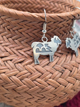 Load image into Gallery viewer, STERLING SILVER OVERLAY SHEEP  EARRINGS - HOPI - DANIELLE WADSWORTH
